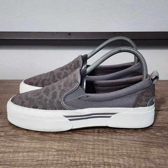 Sperry Pier Wave Hi Slip-On Women's Shoes Size 6.5 Gray Animal Print - Picture 1 of 8
